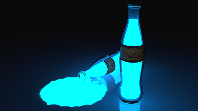 Glowing bottle background foreground raytraced free wallpaper for desktop - medium preview image