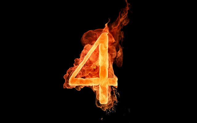 Four burning dark background red free wallpaper for desktop - medium preview image