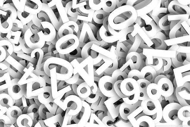 White numbers scattered pile letters free wallpaper for desktop - medium preview image