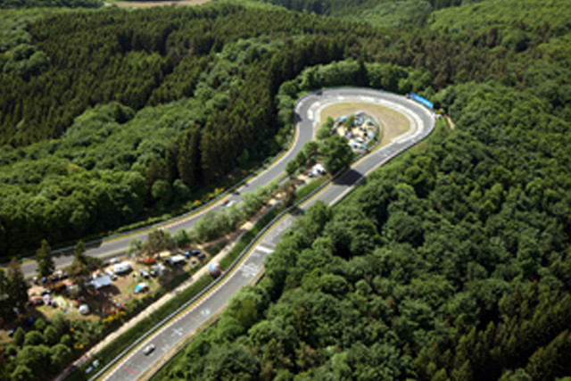 Winding road trees forest blue free wallpaper for desktop - medium preview image
