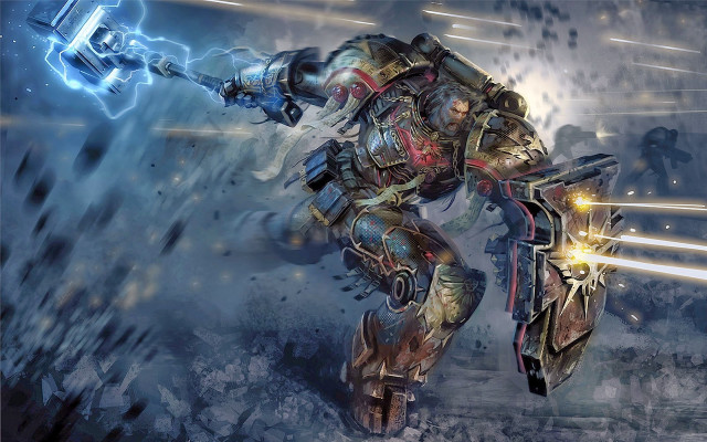 Robot attack energy glowing sword free wallpaper for desktop - medium preview image