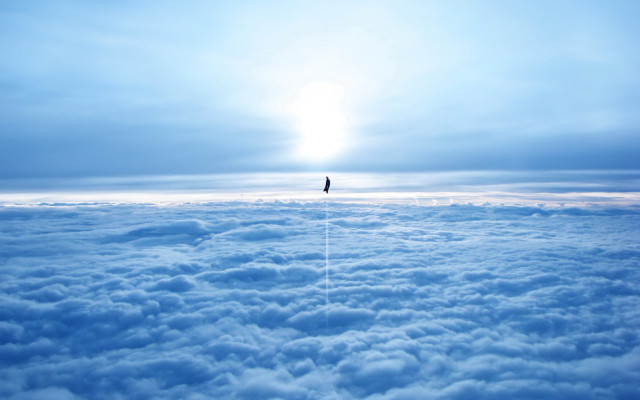 Awe high altitude clouds kite free wallpaper for desktop - medium preview image
