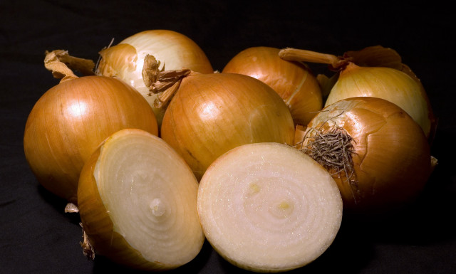 Onions black tablecloth knife prep free wallpaper for desktop - medium preview image