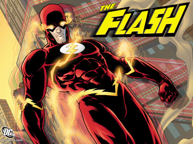 Flash man running glowing face free wallpaper for desktop - medium preview image
