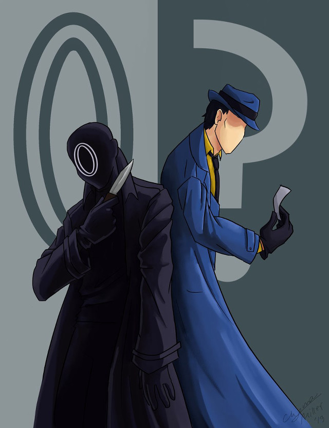 Man blue coat black suit free wallpaper for mobile - medium preview image