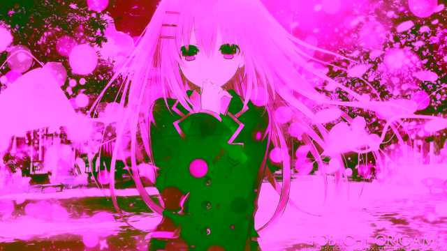 Anime girl white hair snowy free wallpaper for desktop - medium preview image