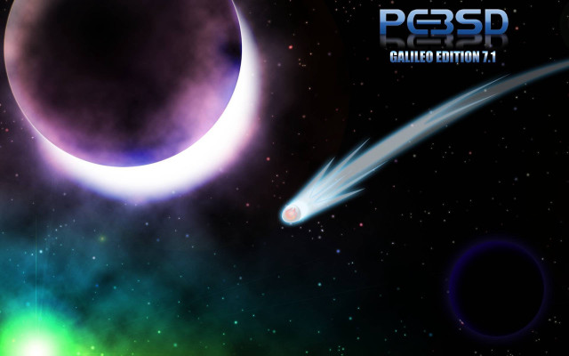 Space scene moon comet background free wallpaper for desktop - medium preview image