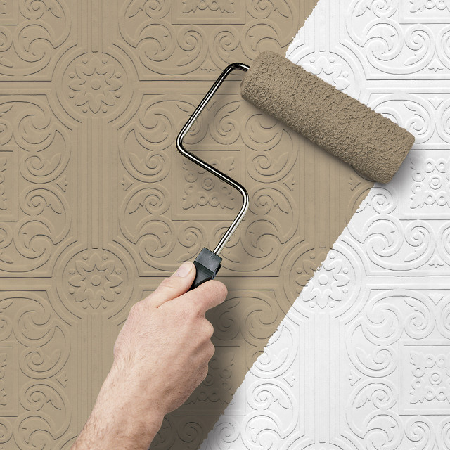 Man painting wall roller wallpaper free wallpaper for tablet - medium preview image