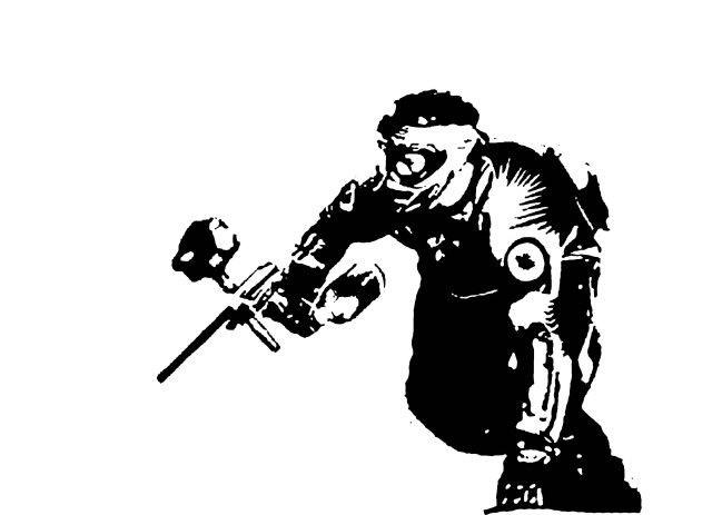 Black white drawing man snowboard free wallpaper for desktop - medium preview image