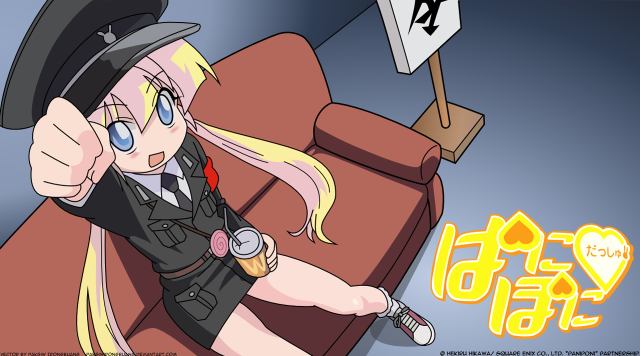 Cartoon character red chair gun free wallpaper for desktop - medium preview image