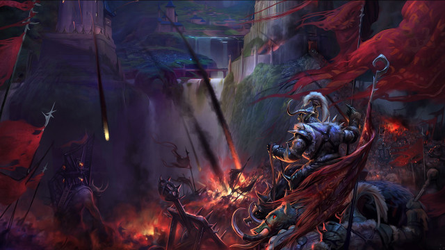 Demon attack cave flames blood free wallpaper for desktop - medium preview image