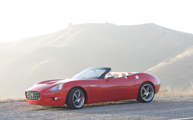 Red sports car mountain range #7 free wallpaper for desktop - medium preview image