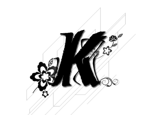 Black white photo letter k free wallpaper for desktop - medium preview image