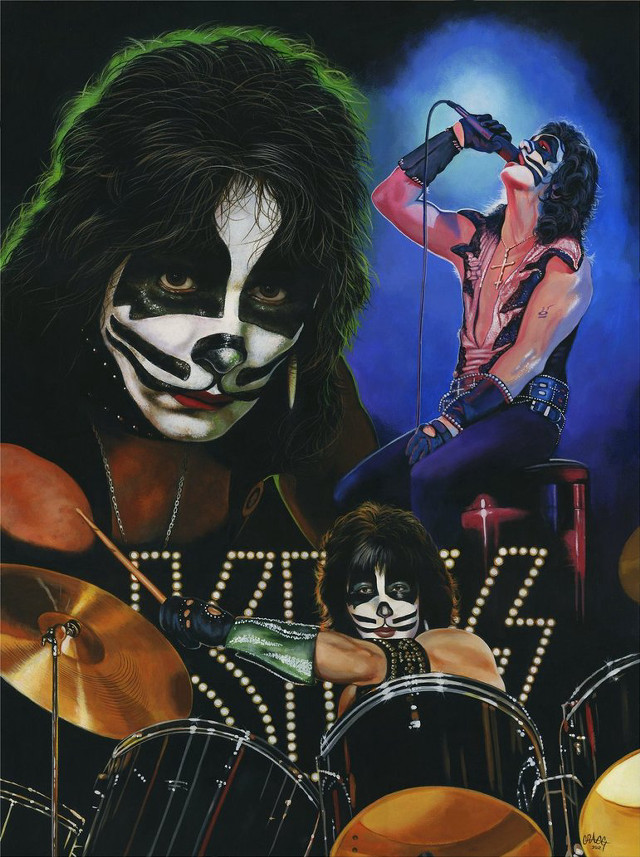 Man facepaint drummer mask shockart free wallpaper for mobile - medium preview image