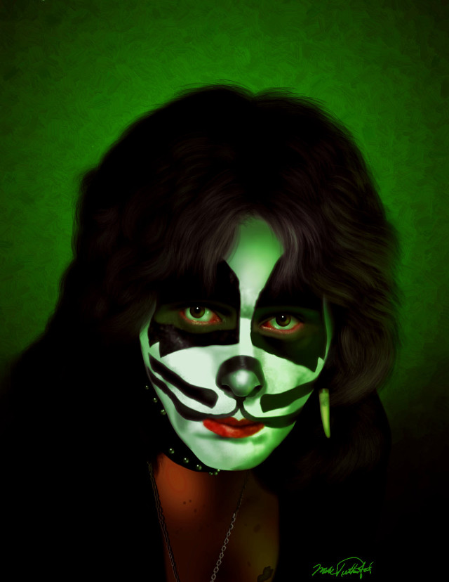 Woman green black face paint free wallpaper for mobile - medium preview image