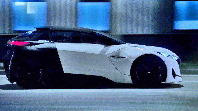 White black car street tall free wallpaper for desktop - medium preview image