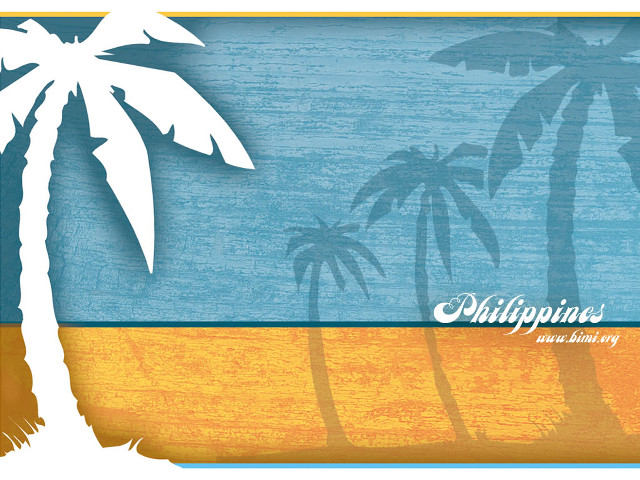 Palm beach blue yellow white free wallpaper for desktop - medium preview image