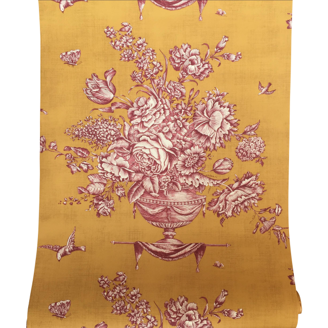 Yellow pink floral print scarf free wallpaper for tablet - medium preview image