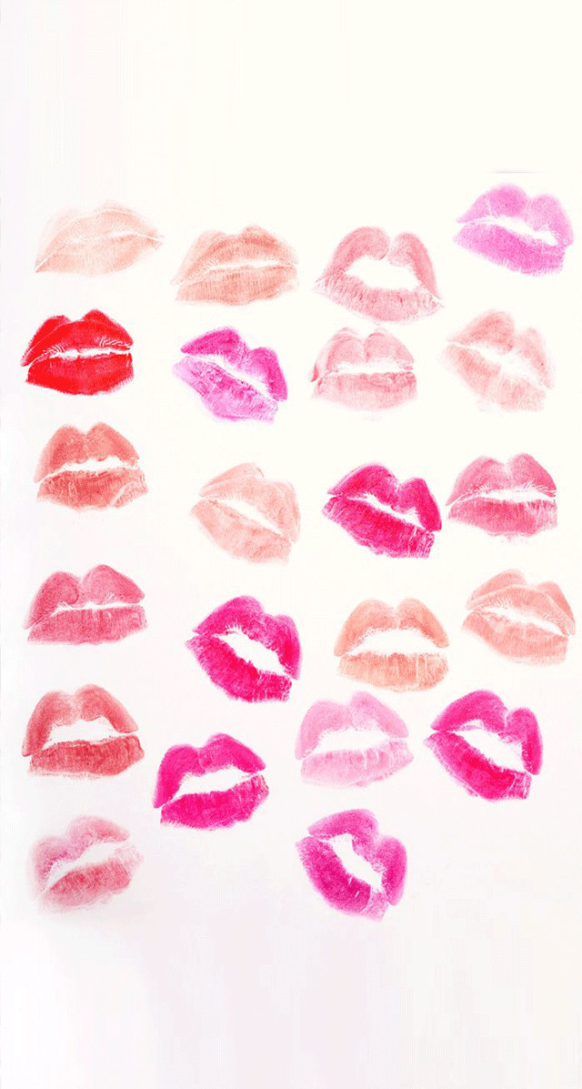 Lipsticks shades pink red watercolor free wallpaper for mobile - medium preview image