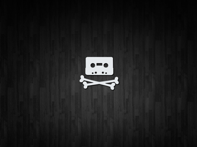 Skull crossbones black wood background free wallpaper for desktop - medium preview image