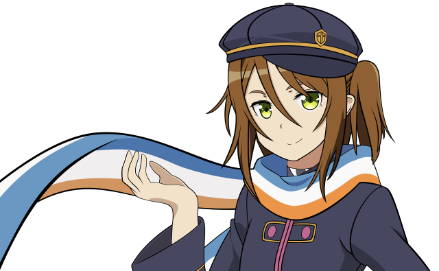 Girl uniform scarf serious portrait free wallpaper for desktop - medium preview image