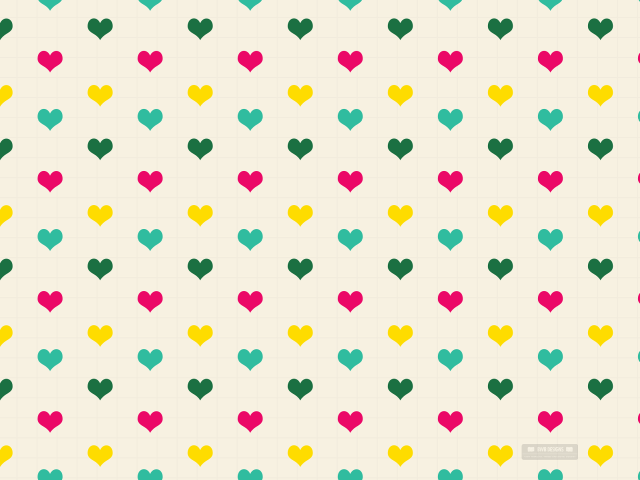 Hearts pattern white background green free wallpaper for desktop - medium preview image
