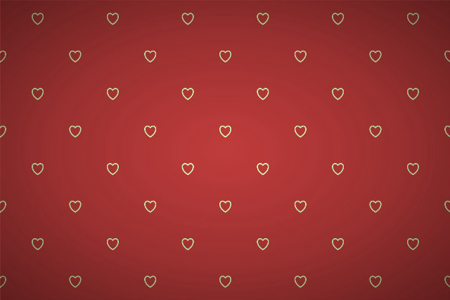Red background hearts gold border free wallpaper for desktop - medium preview image