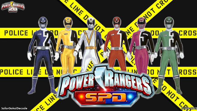 Costumed people police line yellow free wallpaper for desktop - medium preview image