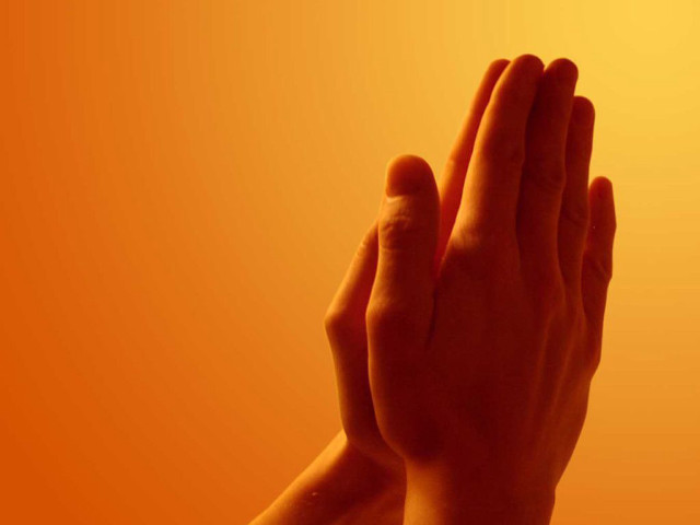 Praying hands orange background yellow free wallpaper for desktop - medium preview image
