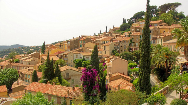 City trees buildings hillside nature free wallpaper for desktop - medium preview image