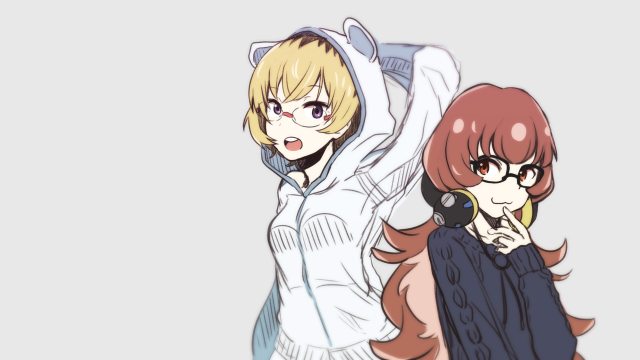 Anime characters arms in air free wallpaper for desktop - medium preview image