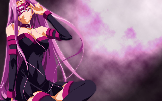 Purple haired woman anime medusa free wallpaper for desktop - medium preview image