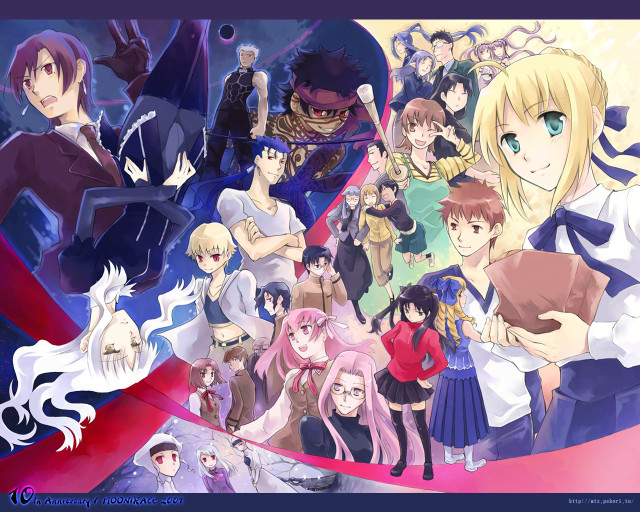 Anime characters expressions colors group free wallpaper for desktop - medium preview image