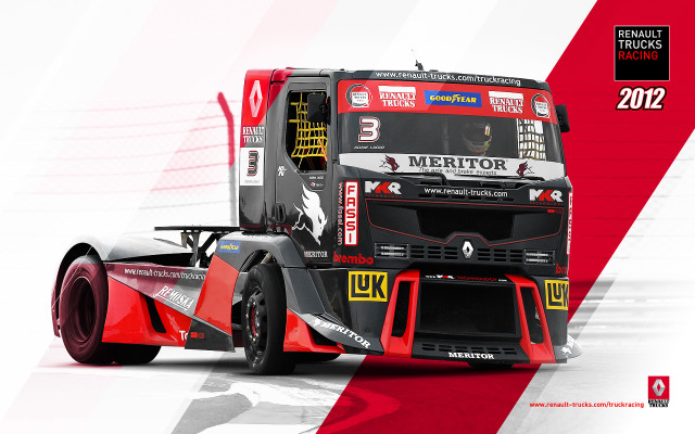 Red black truck striped white free wallpaper for desktop - medium preview image