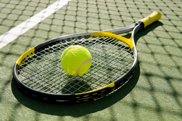 Tennis racket tennis ball court free wallpaper for desktop - medium preview image