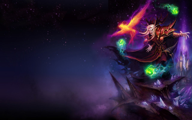 Wizard glowing wand orbs magic free wallpaper for desktop - medium preview image
