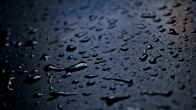 Water droplets black surface dark free wallpaper for desktop - medium preview image
