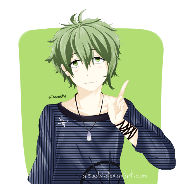 Green hair necklace peace sign free wallpaper for tablet - medium preview image