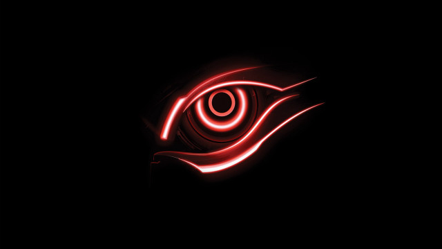 Red eye dark background red free wallpaper for desktop - medium preview image
