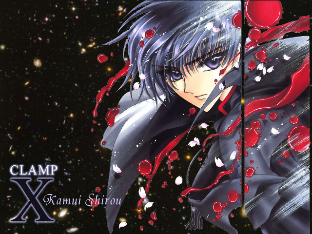 Anime sword blood black background free wallpaper for desktop - medium preview image