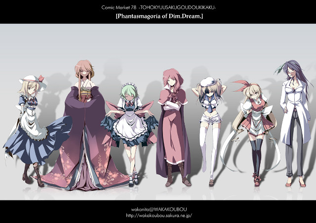 Anime girls group white background #5 free wallpaper for desktop - medium preview image