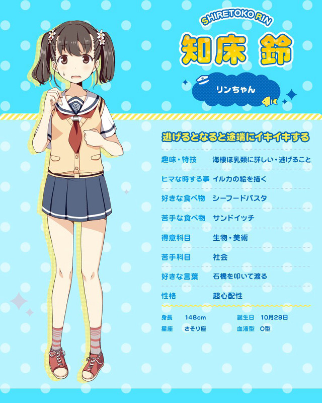 Girl school uniform blue background free wallpaper for mobile - medium preview image