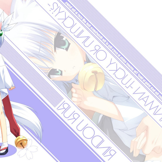 Anime couple blue background white free wallpaper for tablet - medium preview image