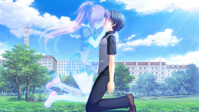 Girl black shirt girl blue free wallpaper for desktop - medium preview image