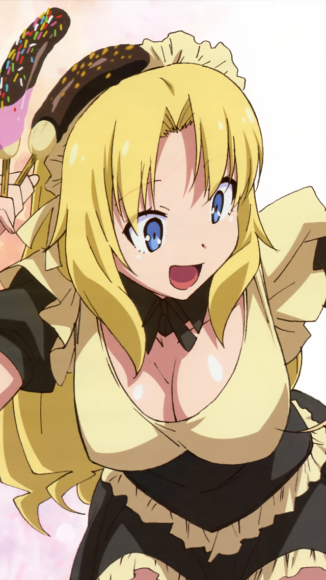 Woman dress broom pink background free wallpaper for mobile - medium preview image