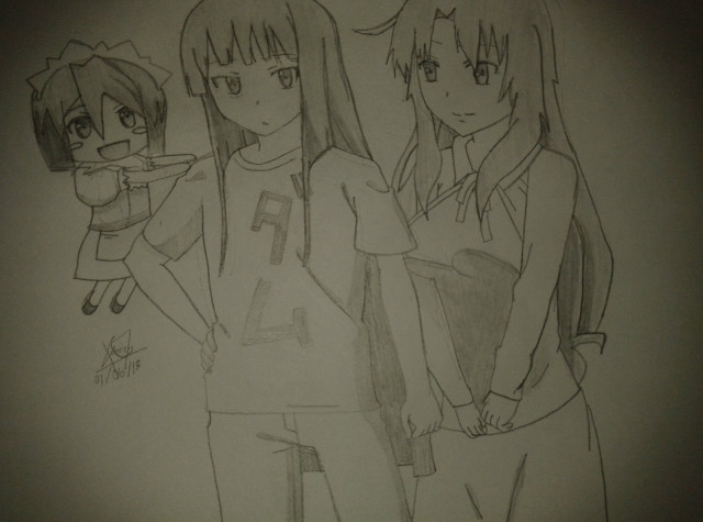 Three people guns standing together free wallpaper for desktop - medium preview image