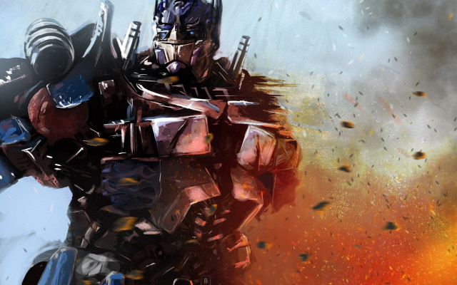 Robot gun fire background action free wallpaper for desktop - medium preview image