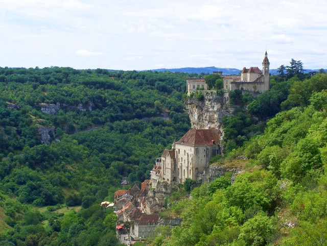 Castle cliff valley forest river free wallpaper for desktop - medium preview image