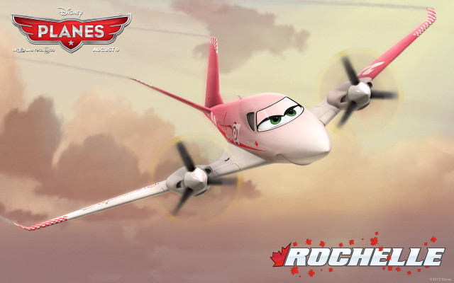 Cartoon airplane flying cloudy sky free wallpaper for desktop - medium preview image