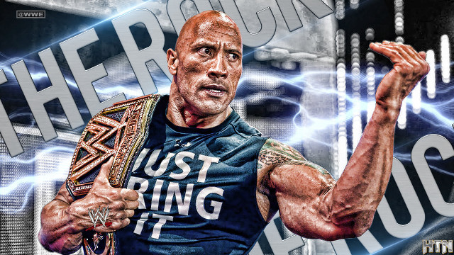 The rock wrestling belt lightning free wallpaper for desktop - medium preview image